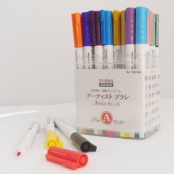 まーゆべいびさま専用 Amazon.co.jp: マービー 水性染料細筆マーカー アーティスト